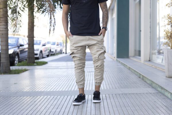 Jogger BEIGE gabardina - Image 2