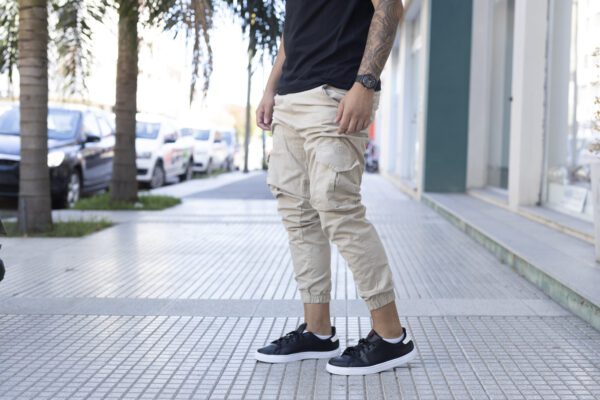 Jogger BEIGE gabardina