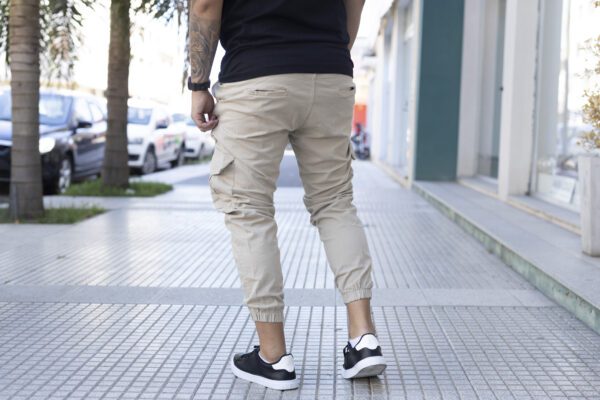 Jogger BEIGE gabardina - Image 3