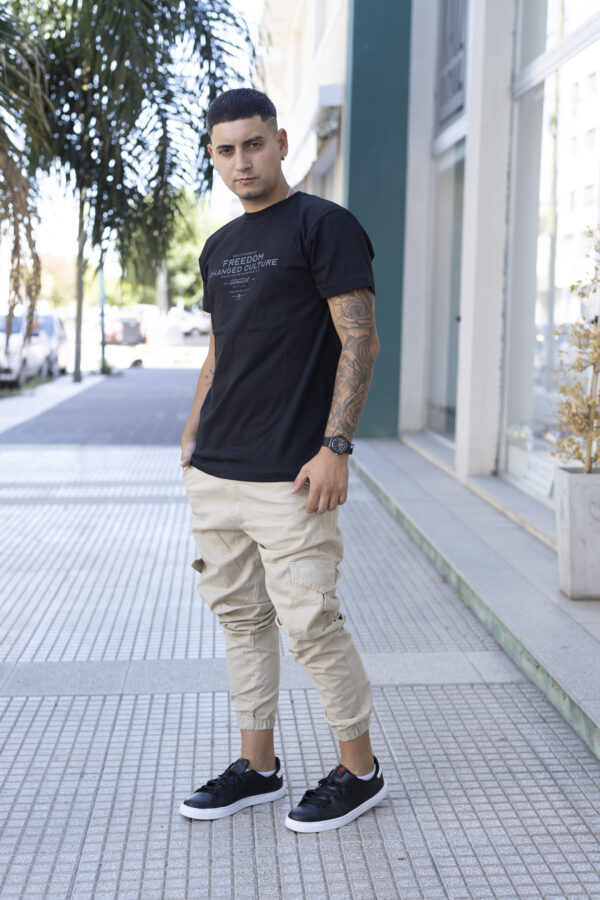 Jogger BEIGE gabardina - Image 4