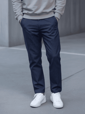 PANTALON CHINO GABARDINA COLOR AZUL MARINO