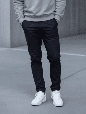 PANTALON CHINO GABARDINA COLOR NEGRO
