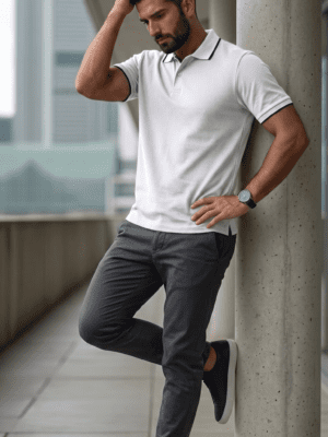 CHOMBA JERSEY COLOR BLANCA