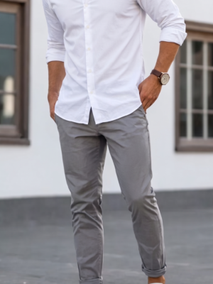 CAMISA DE HOMBRE ENTALLADA COLOR BLANCA