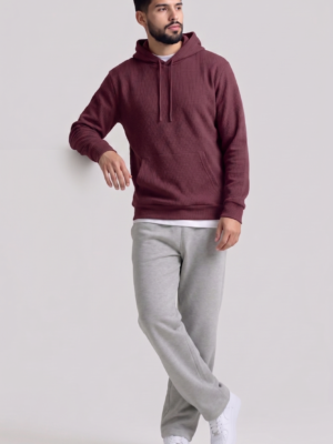 BUZO WAFLE COLOR BORDO