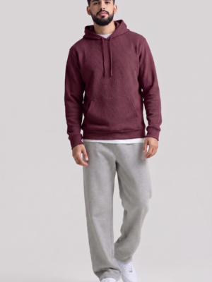 BUZO WAFLE COLOR BORDO