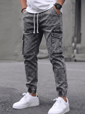 JOGGER CARGO - JEANS GRIS OSCURO