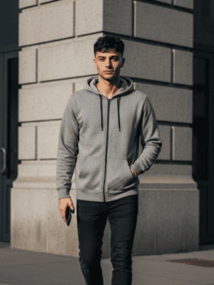 CAMPERA FRIZA - GRIS MELANGE