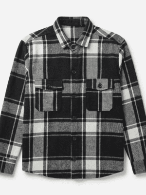 Camisaco de Paño Cuadros Negros