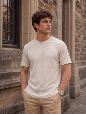 REMERA WAFFLE COLOR NATURAL
