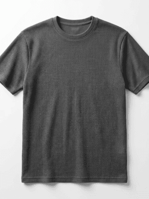 REMERA WAFFLE COLOR GRIS