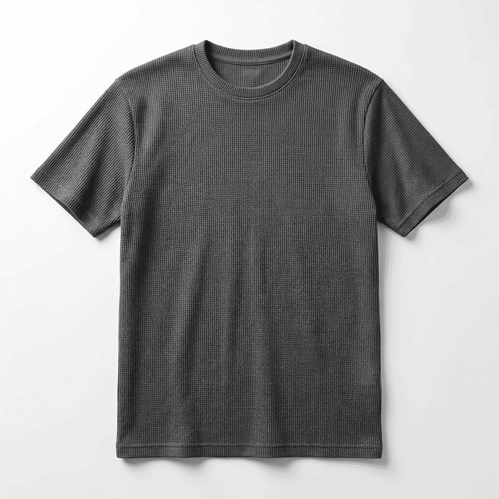 REMERA WAFFLE COLOR GRIS