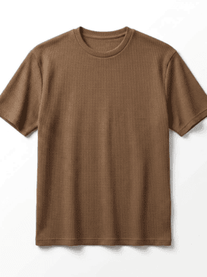 REMERA WAFFLE COLOR TOSTADO